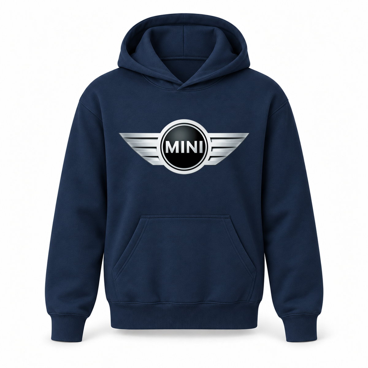Youth Kids Mini Cooper Car Pullover Hoodie | Color: Navy | Refreshed youth hoodie, original Drive artwork