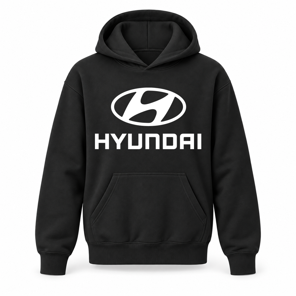 Youth Kids Hyundai Car Pullover Hoodie | Color: Black | Refreshed youth hoodie, original Drive artwork