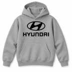 Youth Kids Hyundai Car Pullover Hoodie | Color: Grey | Refreshed youth hoodie, original Drive artwork