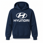 Youth Kids Hyundai Car Pullover Hoodie | Color: Navy | Refreshed youth hoodie, original Drive artwork