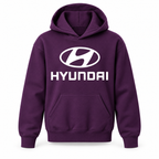 Youth Kids Hyundai Car Pullover Hoodie | Color: Purple | Refreshed youth hoodie, original Drive artwork