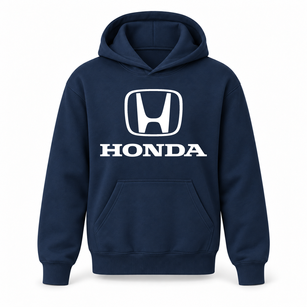 Youth Kids Honda Car Pullover Hoodie | Color: Navy | Refreshed youth hoodie, original Drive artwork