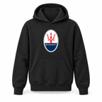 Youth Kids Maserati Car Pullover Hoodie | Color: Black | Refreshed youth hoodie, original Drive artwork