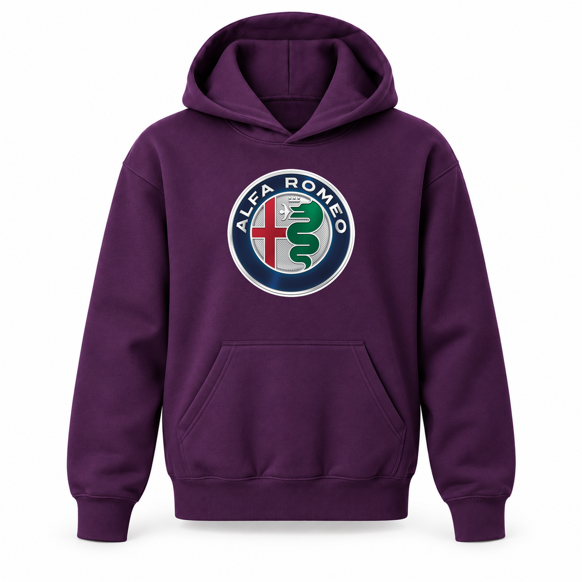 Youth Kids Alfa Romeo Car Pullover Hoodie | Color: Purple | Refreshed youth hoodie, original Drive artwork