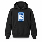 Youth Kids Rolls Royce Car Pullover Hoodie | Color: Black | Refreshed youth hoodie, original Drive artwork