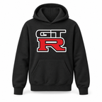 Youth Kids GTR Car Pullover Hoodie | Color: Black | Refreshed youth hoodie, original Drive artwork
