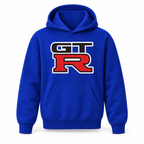 Youth Kids GTR Car Pullover Hoodie | Color: Blue | Refreshed youth hoodie, original Drive artwork