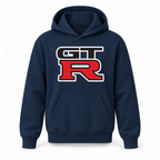 Youth Kids GTR Car Pullover Hoodie | Color: Navy | Refreshed youth hoodie, original Drive artwork