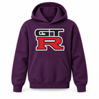 Youth Kids GTR Car Pullover Hoodie | Color: Purple | Refreshed youth hoodie, original Drive artwork