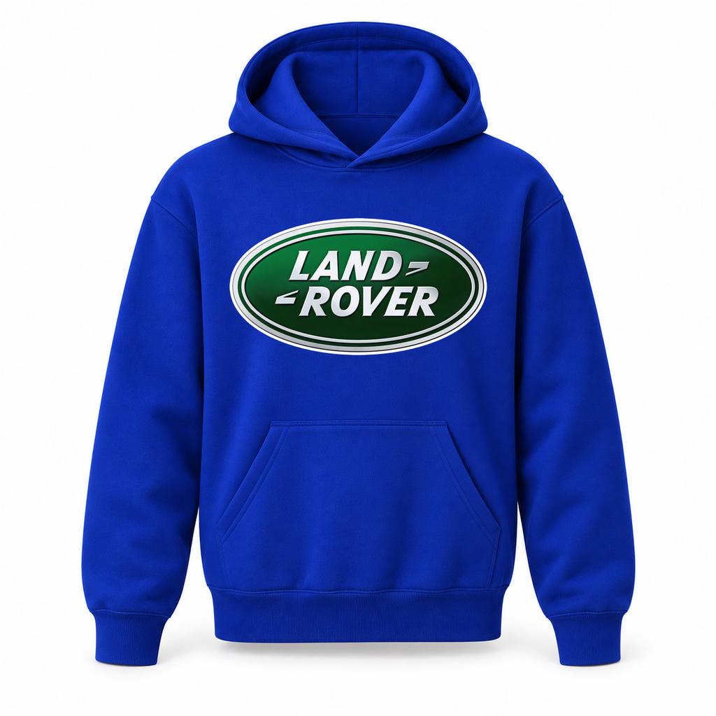Youth Kids Land Rover Car Pullover Hoodie | Color: Blue | Refreshed youth hoodie, original Drive artwork