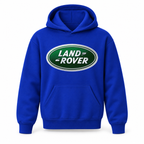 Youth Kids Land Rover Car Pullover Hoodie | Color: Blue | Refreshed youth hoodie, original Drive artwork