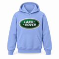 Youth Kids Land Rover Car Pullover Hoodie | Color: Light Blue | Refreshed youth hoodie, original Drive artwork