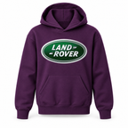 Youth Kids Land Rover Car Pullover Hoodie | Color: Purple | Refreshed youth hoodie, original Drive artwork