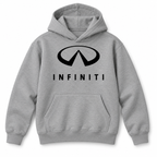 Youth Kids Infiniti Luxury Car Pullover Hoodie | Color: Grey | Refreshed youth hoodie, original Drive artwork