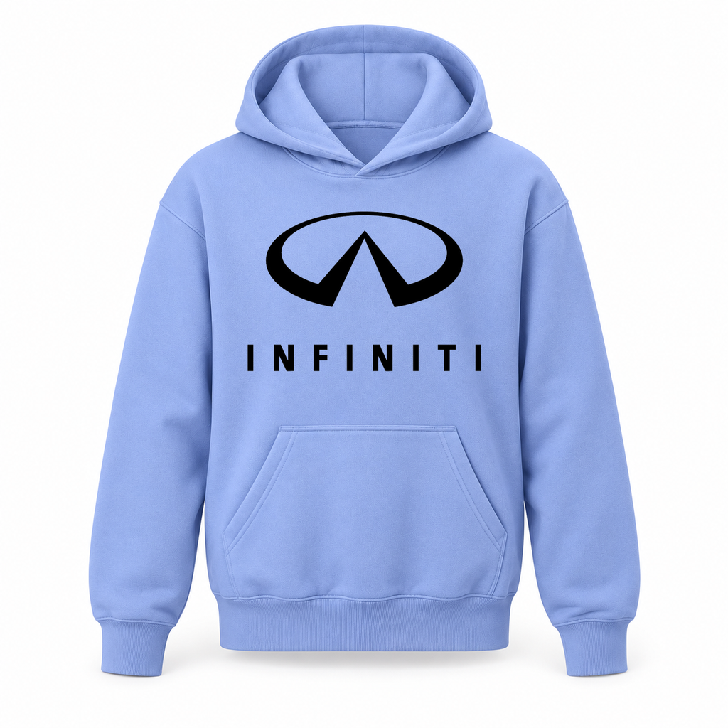 Youth Kids Infiniti Luxury Car Pullover Hoodie | Color: Light Blue | Refreshed youth hoodie, original Drive artwork