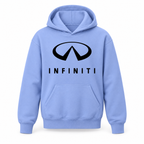 Youth Kids Infiniti Luxury Car Pullover Hoodie | Color: Light Blue | Refreshed youth hoodie, original Drive artwork