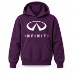 Youth Kids Infiniti Luxury Car Pullover Hoodie | Color: Purple | Refreshed youth hoodie, original Drive artwork