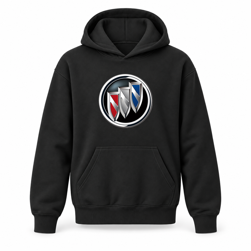 Youth Kids Buick Car Pullover Hoodie | Color: Black | Refreshed youth hoodie, original Drive artwork