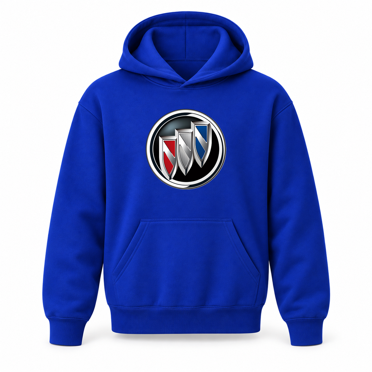 Youth Kids Buick Car Pullover Hoodie | Color: Blue | Refreshed youth hoodie, original Drive artwork