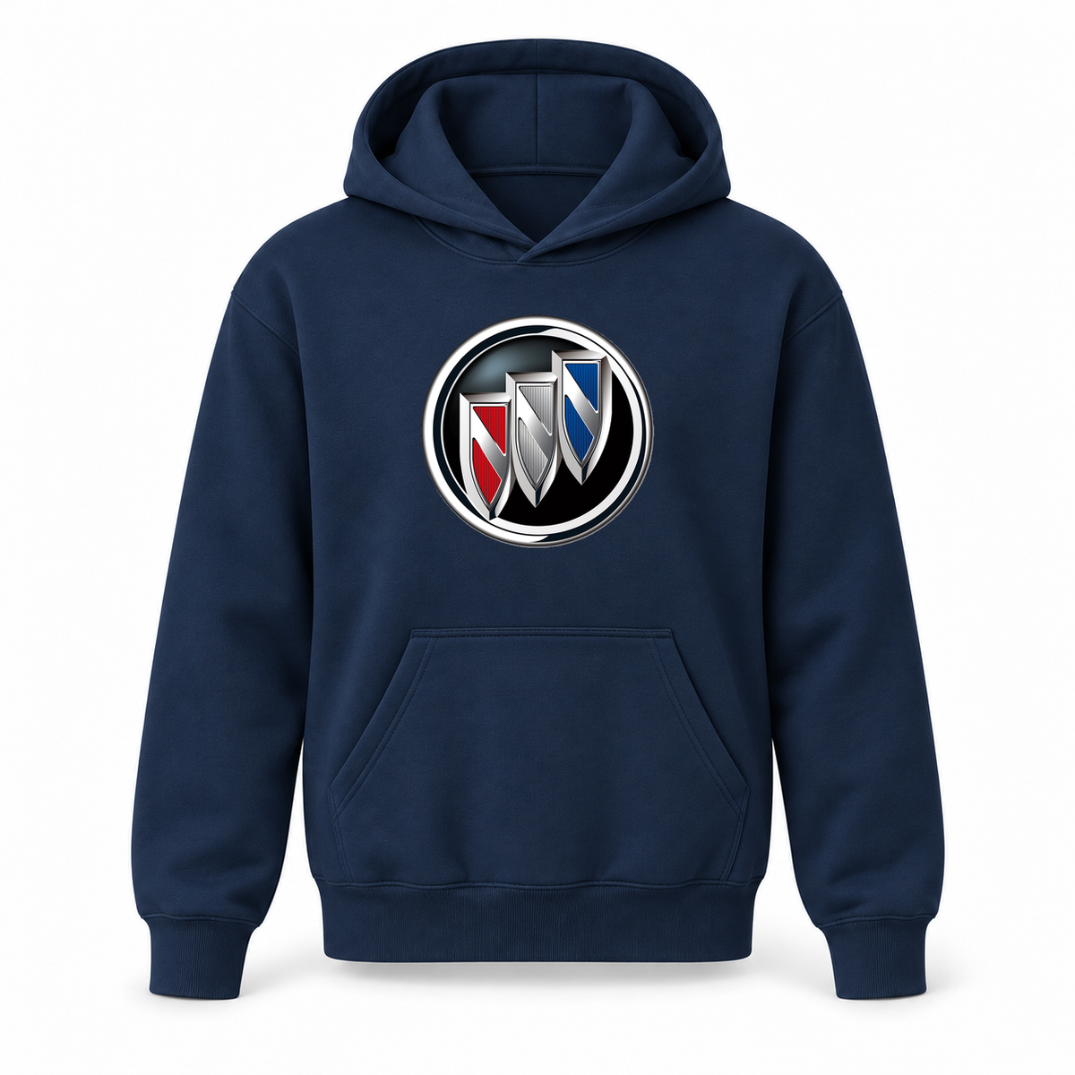 Youth Kids Buick Car Pullover Hoodie | Color: Navy | Refreshed youth hoodie, original Drive artwork