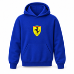 Youth Kids Ferrari Car Pullover Hoodie | Color: Blue | Refreshed youth hoodie, original Drive artwork
