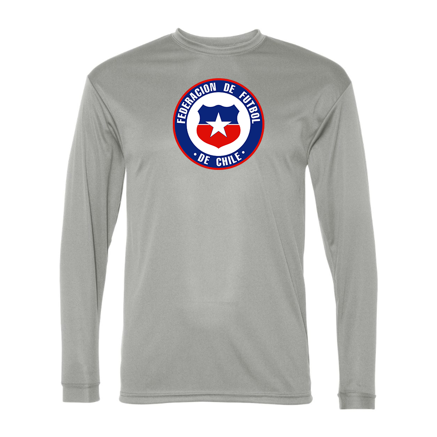 Men’s  Chile National Soccer Team - C2 Sport - Performance Long Sleeve T-Shirt - 5104