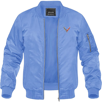 Men's Chevrolet Corvette Lightweight Bomber Jacket Windbreaker Softshell Varsity Jacket Coat