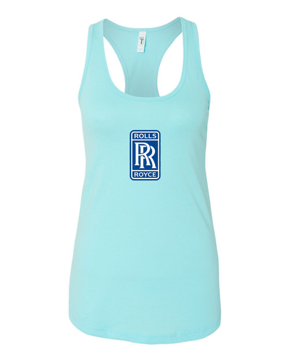 Women's Rolls Royce Motorsport Car Racerback Tank Top