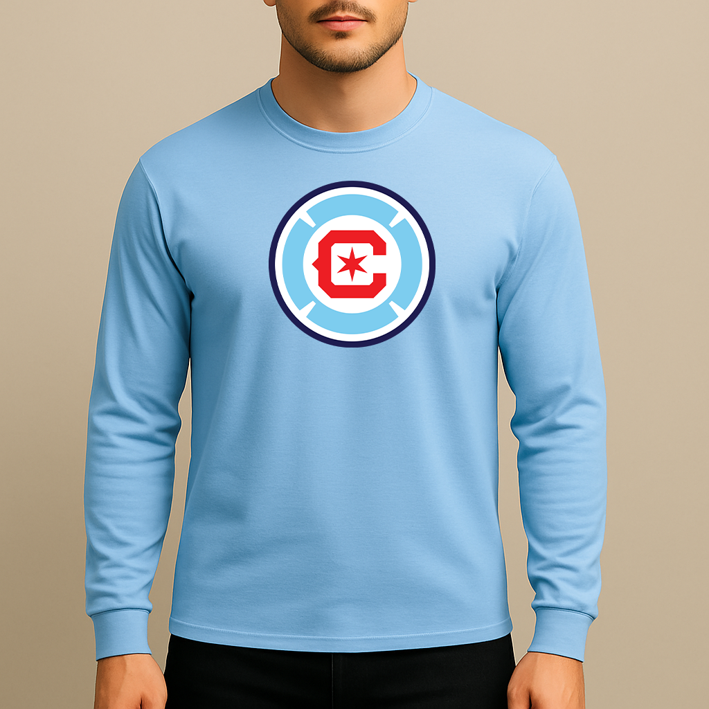 Men's Chicago Fire Soccer Long Sleeve T-Shirt