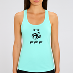 Women's France Soccer Racerback Tank Top
