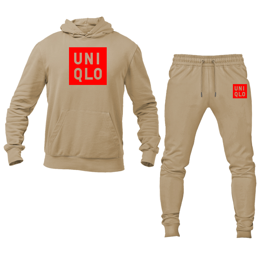 Men's Uniqlo Logo Hoodie Joggers Set