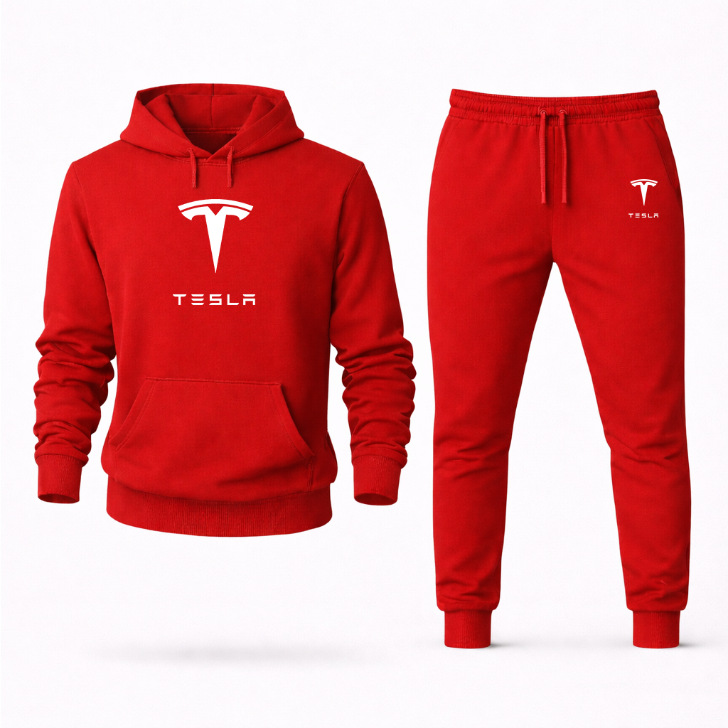 Men’s Tesla Car Hoodie Joggers Set