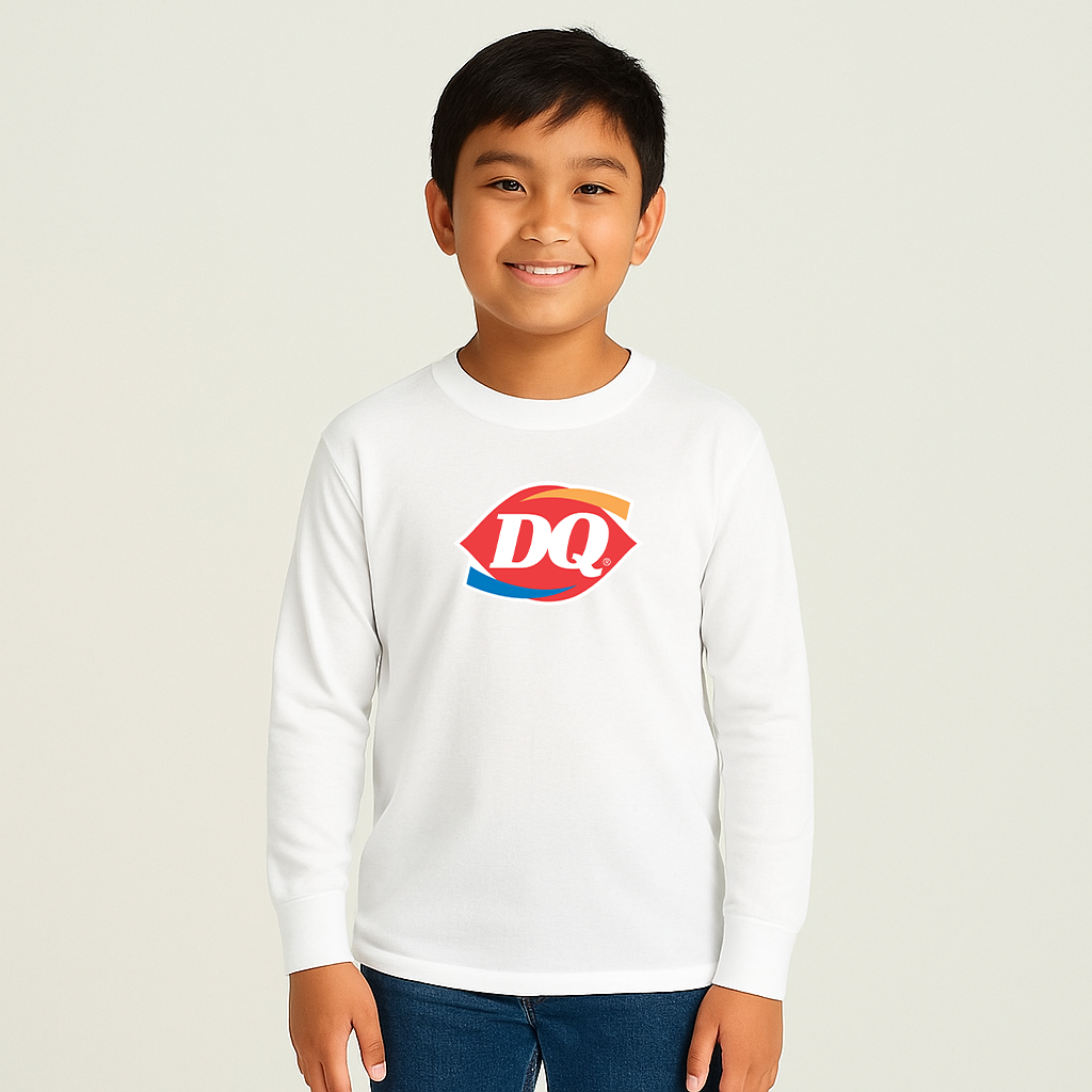 Youth Kids DQ Dairy Queen Long Sleeve T-Shirt
