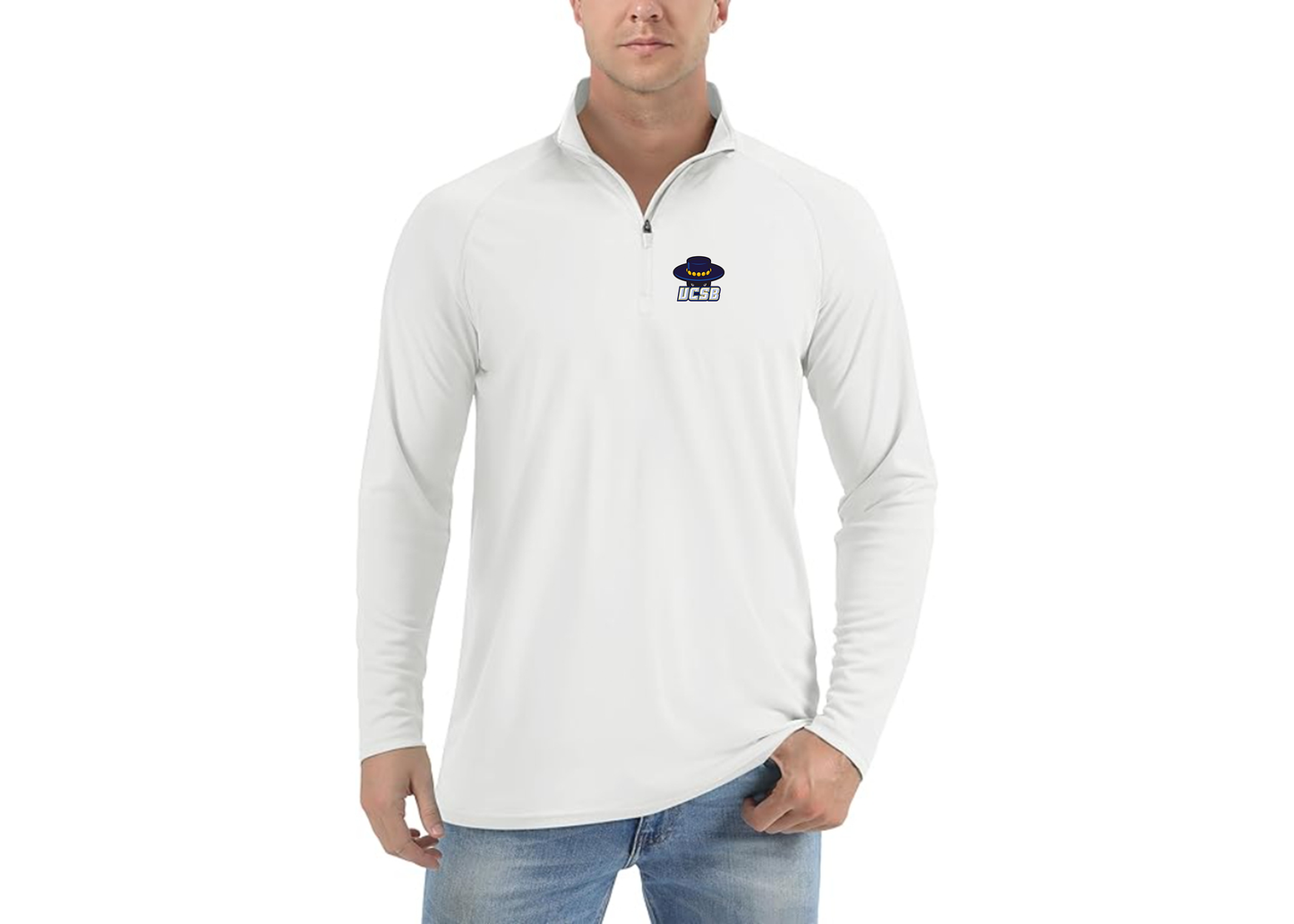 Men's UCSB Gauchos Lightweight Quarter-Zip Athletic Shirt Long Sleeve Performance Wear