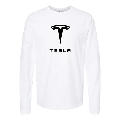 Men’s Tesla Motorsports Car Long Sleeve T-Shirt