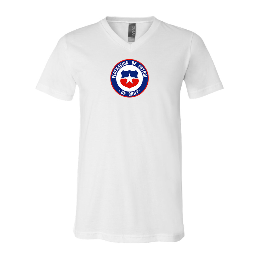 Men’s  Chile National Soccer Team - BELLA + CANVAS - Jersey V-Neck Tee - 3005