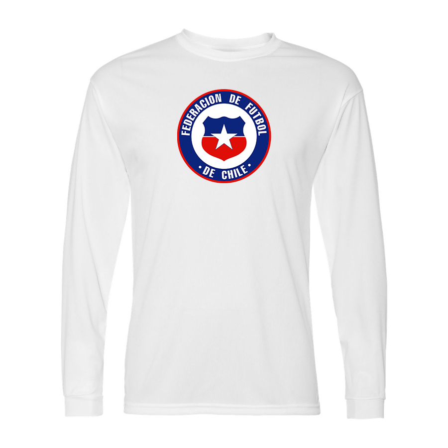 Men’s  Chile National Soccer Team - C2 Sport - Performance Long Sleeve T-Shirt - 5104