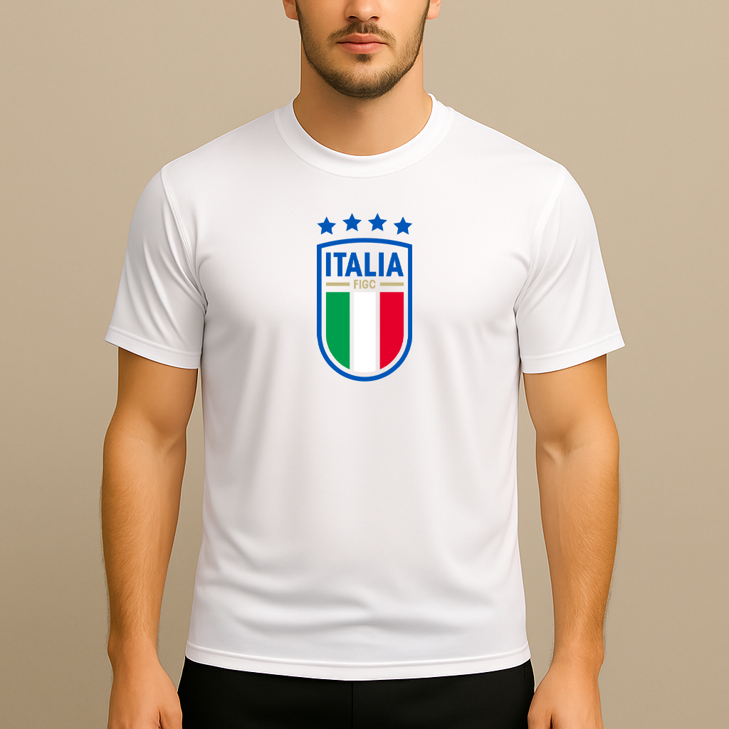 Men's Italy National Soccer Team Polyester T-Shirt