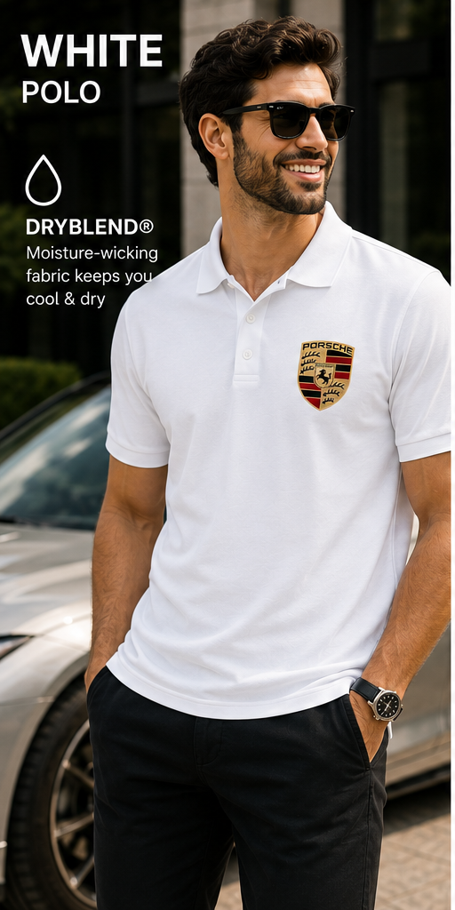 Men’s Porsche Car Dry Blend Polo