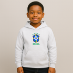 Youth Kids Brasil National Soccer Team Pullover Hoodie