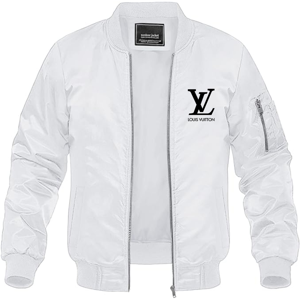 Men's Louis Vuitton Lightweight Bomber Jacket Windbreaker Softshell Varsity Jacket Coat