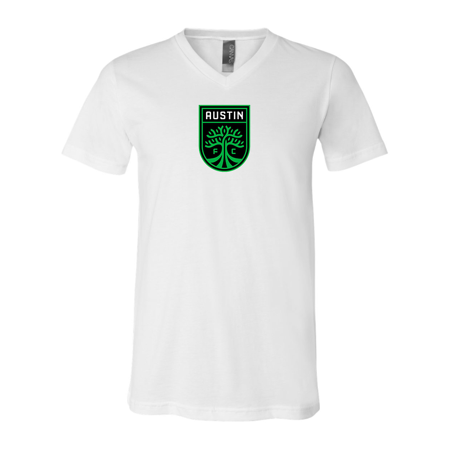 Men’s Austin FC - BELLA + CANVAS - Jersey V-Neck Tee - 3005