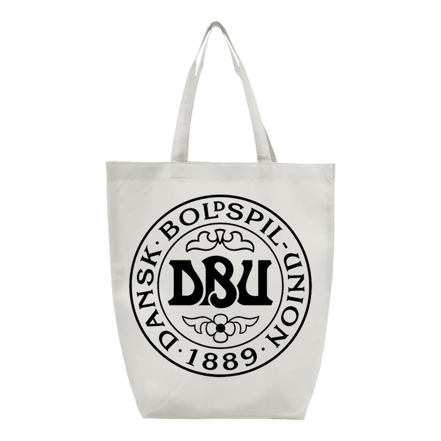 Denmark Soccer (Black) (White) - Q-Tees - Non-Woven Gusset Bottom Tote - Q1251