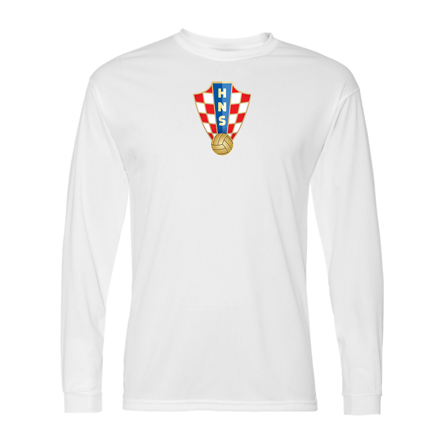Men’s  Croatia National Soccer Team - C2 Sport - Performance Long Sleeve T-Shirt - 5104