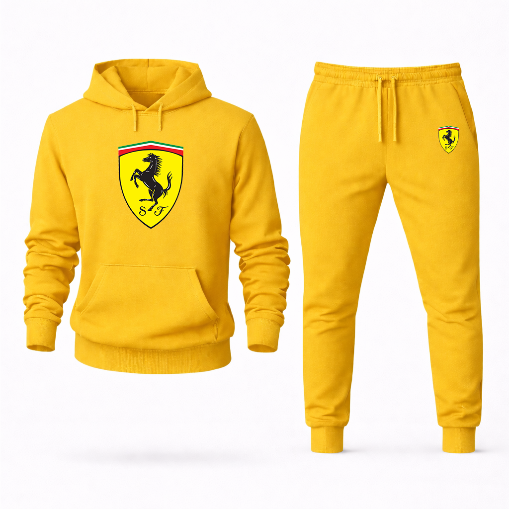 Men’s Ferrari Car Hoodie Joggers Set