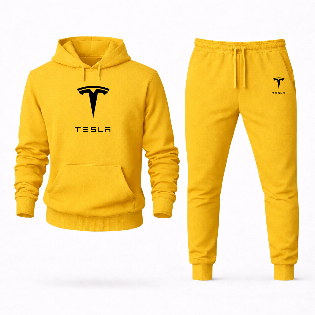 Men’s Tesla Car Hoodie Joggers Set