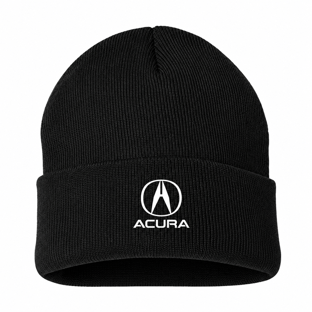 Men's Acura Beanie Hat — Black — clean front main