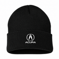 Men's Acura Beanie Hat — Black — clean front main