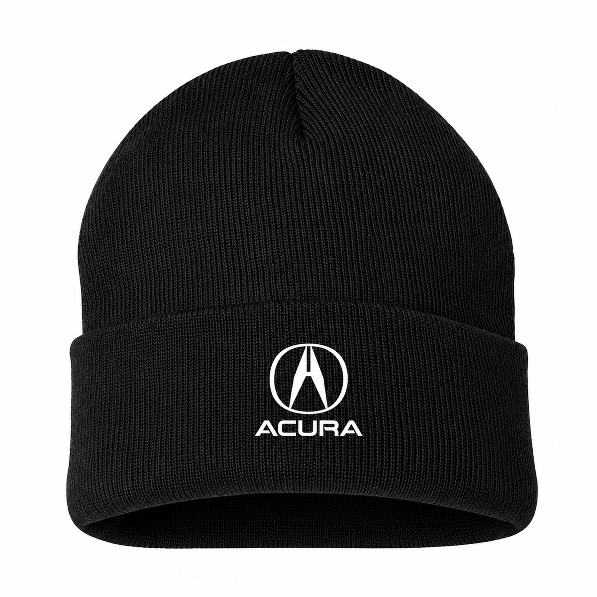 Men's Acura Beanie Hat — Black — clean front main