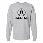 Men's Acura cotton long sleeve T-shirt Grey front